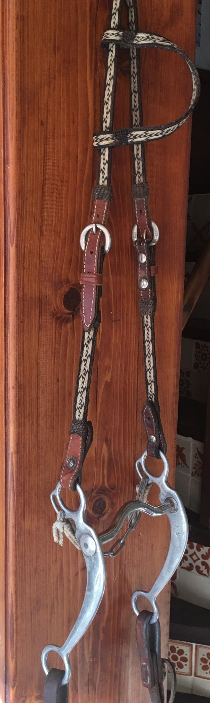 Horsehair leather bridle with BusterWelch bit and split reins