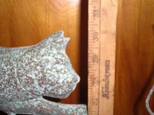 Antique Real Weather Vane Full Body Cat Mouse (Simsbury)