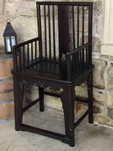 Antique Oriental chair wembroideredcushion (Phoenixville/ Kimberton)