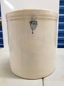 Vintage York Pennsylvania Keystone 3 Gallon Stoneware Crock (Island & Elmwood