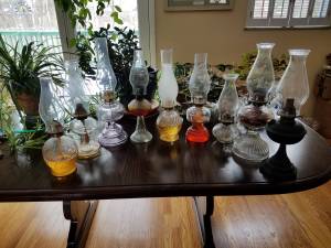 Various oil lamps