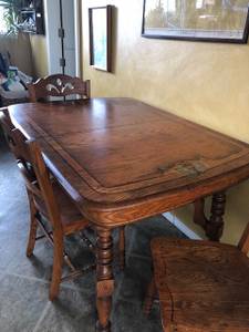 Antique Dining Table and Chairs (Browns Point)