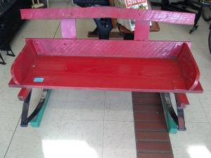 Antique Original Wagon Bench Seat Painted Vintage Red PRICE REDUCED (4006