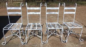 Vintage Shabby Chic Wrought Iron Patio Chairs (Memphis Tn)