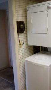 Whirlpool compact dryer and washer set with rack (Sea Pines, Hilton Head)
