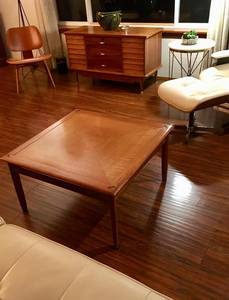 mid-century modern rare Drexel Parallel Cocktail Table (se Olympia/Hewitt Lake)