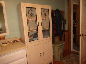 older glass door cabinet (Jackson)