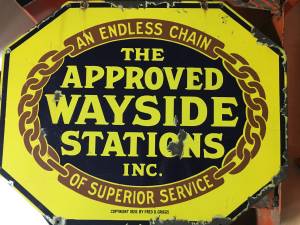 Wayside Station porcelain sign