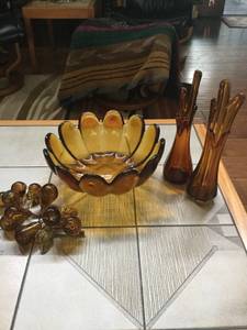 Mid century amber artglass (Close to Lake Thunderbird)