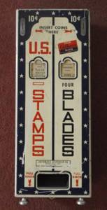 Extremely Rare Antique Stamp & Razor Blade Vending/Dispenser Machine W (Montana)