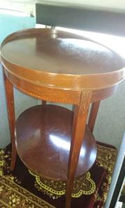 Antique Oval Satinwood Side Table (1420 RV DR)