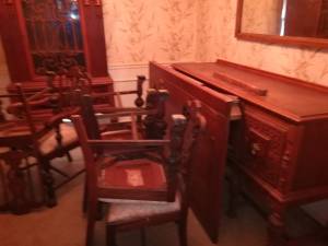 Antique Dining Suite: Table, 6 Chairs, China Cabinet, Sideboard (Germantown)