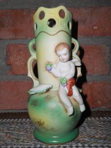 1886 Nippon Bisque Baby Cherub/Angle Vase (Best Offer) (Kaukauna)