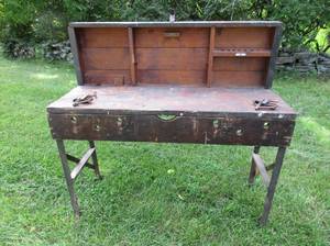 Rare Stanley Folding Workbench and Tool Chest #860 (Dushore PA)