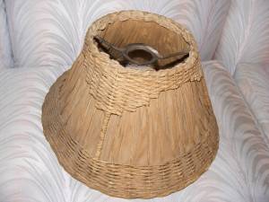 ANTIQUE 1925 Wicker and Paper LAMPSHADE (Spokane Northside)