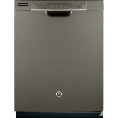 GE Front Control Dishwasher in Slate with Hybrid Stainless Steel Tub and Steam