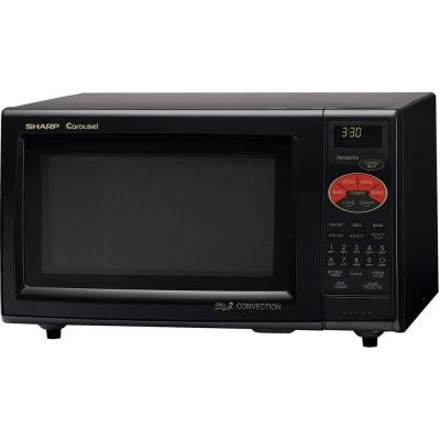 Sharp 0.9 cu. ft. 900W Grill 2 Convection Microwave - Black