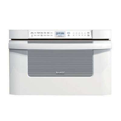 Sharp 24 in. W 1.2 cu. ft. Built-in Microwave Drawer in White with Sensor
