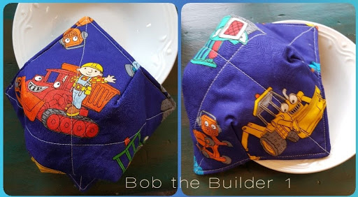 BOWL COZY Bob the Builder 1 Microwave Hot or Cold Handmade