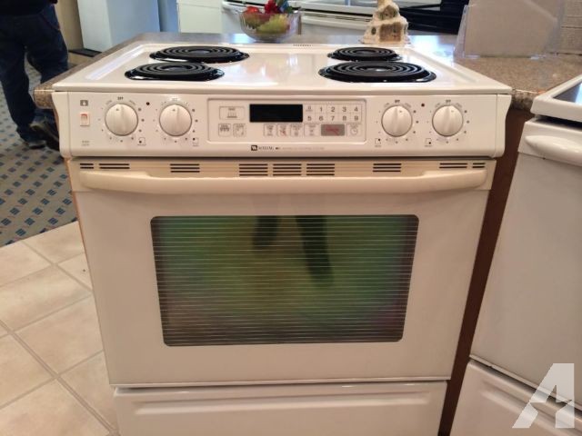 Maytag White Slide-In Electric Range Stove Oven - USED