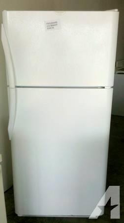 Frigidaire Refrigerator White with ice maker in the top freezer -