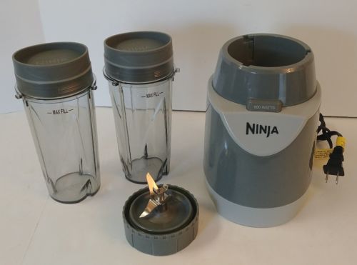 NINJA 600 Watt Grey Single Serve Pulse Blender System w 2
