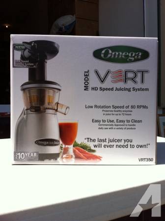 Omega Vert HD Speed Juicing System - Slow Juicer -