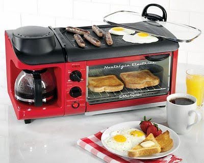 Breakfast Station Coffee Maker Toaster Griddle Oven Electric