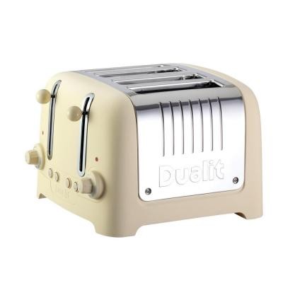 Dualit Lite Traditional Desing Chunky 4-Slice Toaster Cream Soft Touch