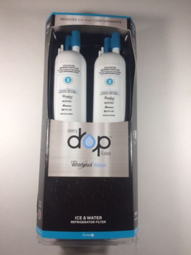 2X Whirlpool EveryDrop 3 EDR3RXD1 Ice & Water Filter 4396841