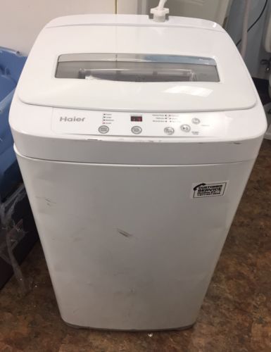 HAIER 1.5 cu ft Portable Washer White With Stainless Steel