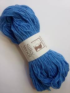 Wool/Silk Yarn, Elsebeth Lavold Silky Wool, DK, Sky Blue, 10 skeins (Hopkins)