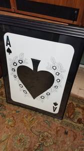 4 large frame playing cards great for man cave or The Gambler in your (Burien)