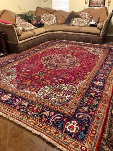 Century 1930 Antique Classic Rug Tree of Life Iranian Qoom 11' 4