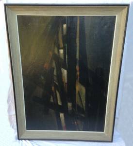 1960's painting by French actor/artist Davos Hanich - Chris Marker (Northeast
