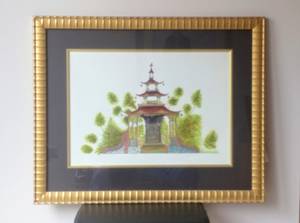 ASIAN ARTWORK - 2 FRAMED/MATTED PAGODA LITHOGRAPHS ## (TPC at River's Bend