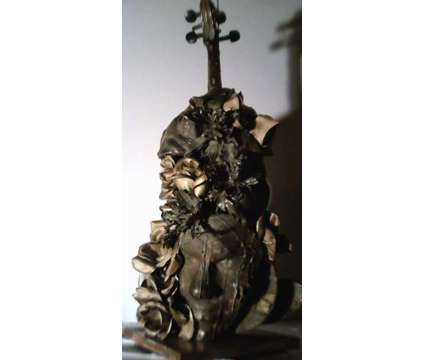 Bronze Cast Violin Sculpture