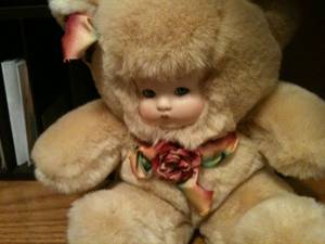 Small Teddy Bear w/ Porcelain Doll Face (Summerlin, Las Vegas)