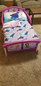 Toddler frozen bed, mattress,and comforter set (lawton)