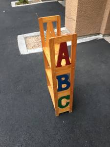 A B C Child Ladder Bookcase (SW)