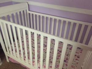 Baby crib, mattress, and complete bed set