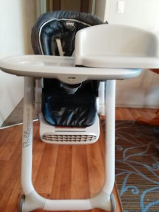 High Chair and Toddler Bed with mattress