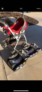 Chicco infant baby car seat +bases + stroller