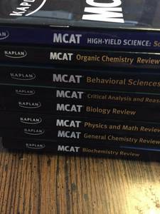 Kaplan MCAT 7-Book Subject Review 3rd Edition + Solutions +Quicksheets