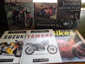 6 Classic motorcycle books (nw okc)
