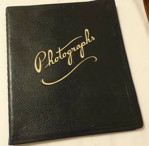 Black Photograph Book 10 x 11 Black Photo Pages Vintage (Lincoln)