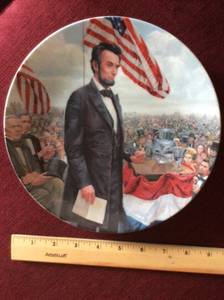 Abraham Lincoln collection; (2) Plates, (3) hard Books (Braintree)