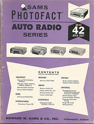 AR-42 Sams Manual Auto-Radio 1967