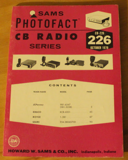226 Sams Photofact Manual Cb Series # 226