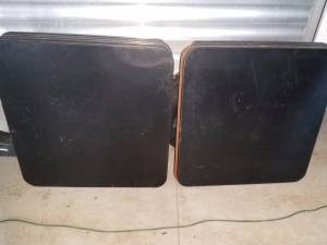 Used Restaurant Black Laminate Wood Cafe Bar Table Tops (Cannon Falls)